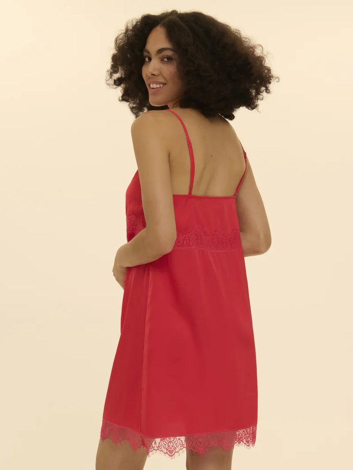 Simone Perele - Satin Secrets Short Nightdress Flamingo