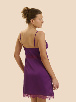 Simone Perele - Satin Secrets Short Nightdress Blackberry