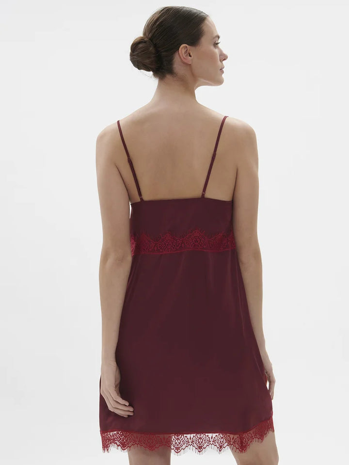 Simone Perele - Satin Secrets Short Nightdress Spinel Red
