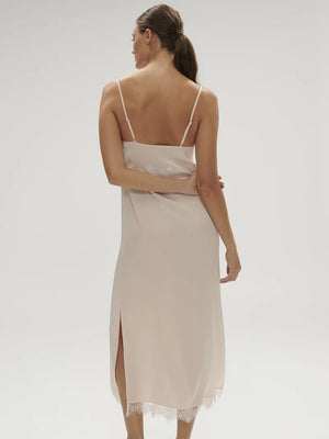 Simone Perele - Satin Secrets Long Nightdress Sakura Pink