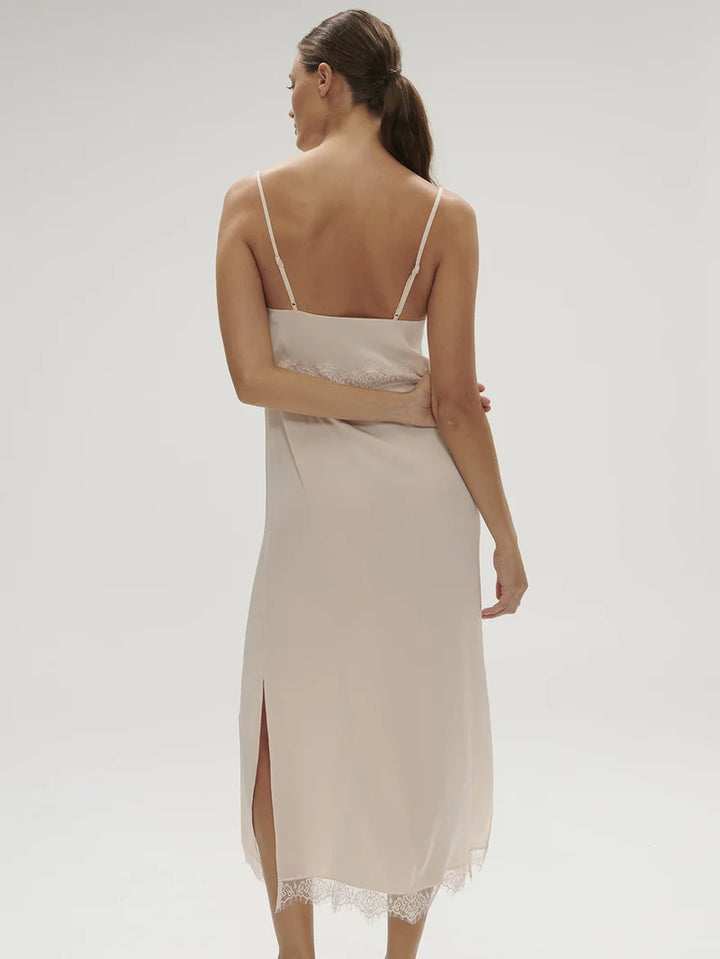 Simone Perele - Satin Secrets Long Nightdress Sakura Pink