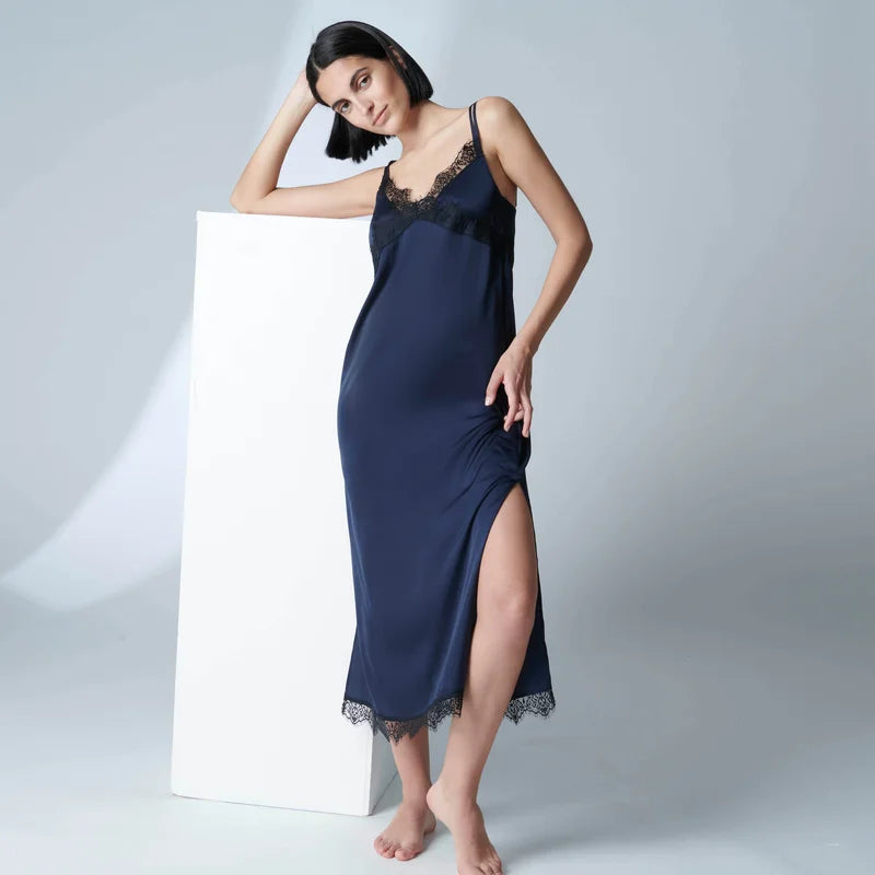 Simone Perele - Satin Secrets Long Nightdress Full Moon