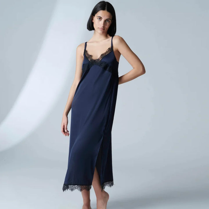 Simone Perele - Satin Secrets Long Nightdress Full Moon