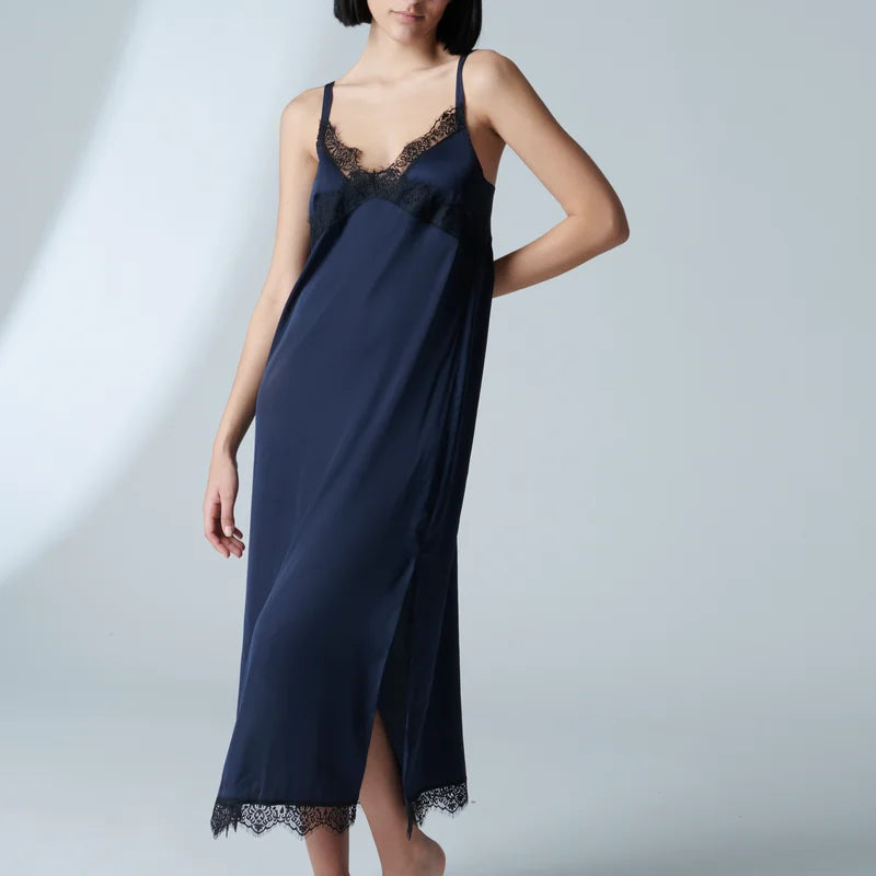 Simone Perele - Satin Secrets Long Nightdress Full Moon