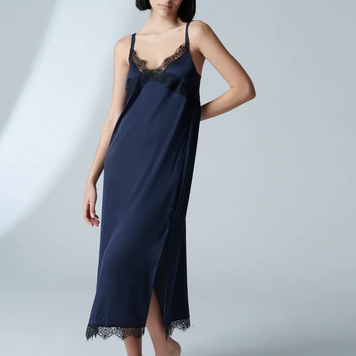 Simone Perele - Satin Secrets Long Nightdress Full Moon