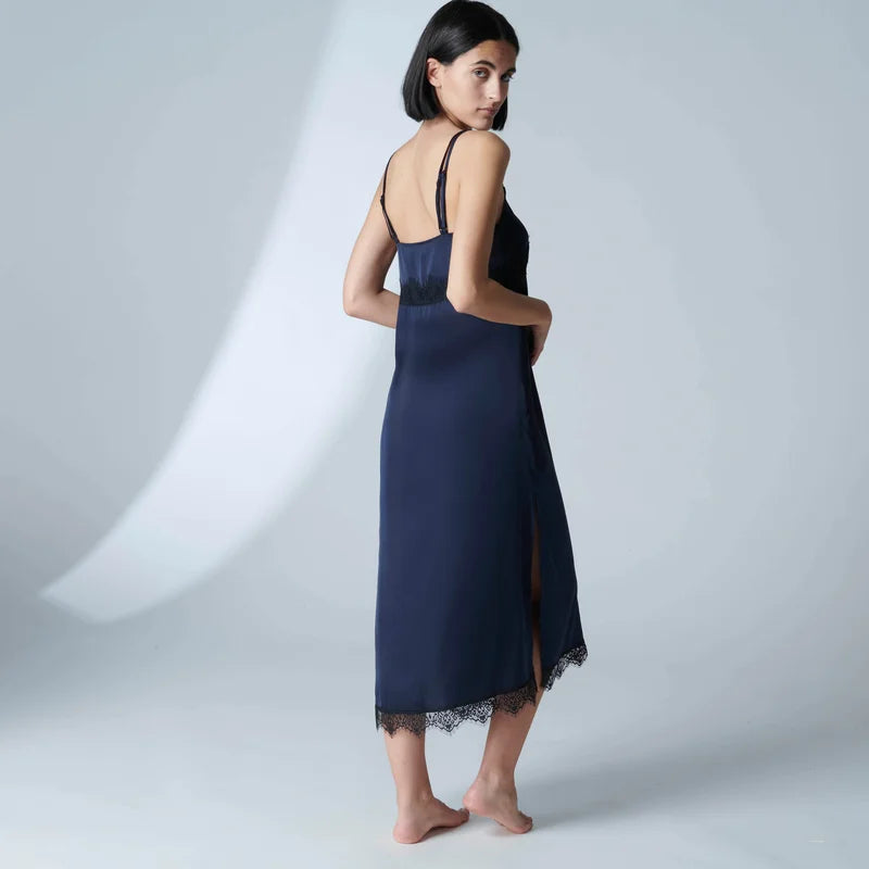 Simone Perele - Satin Secrets Long Nightdress Full Moon