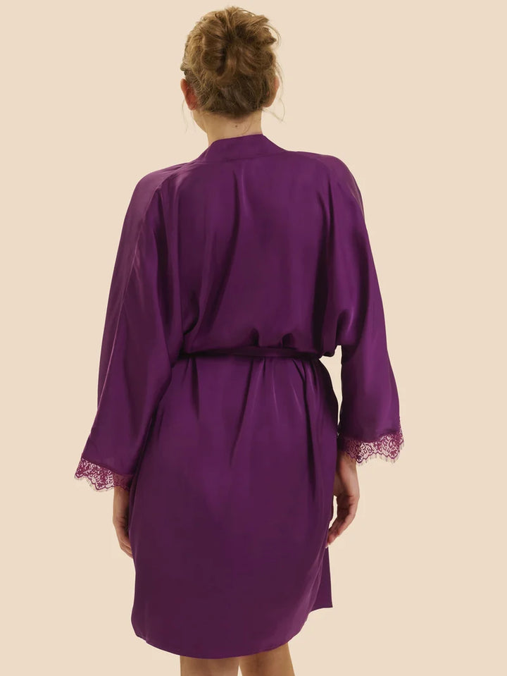 Simone Perele - Satin Secrets Kimono Blackberry