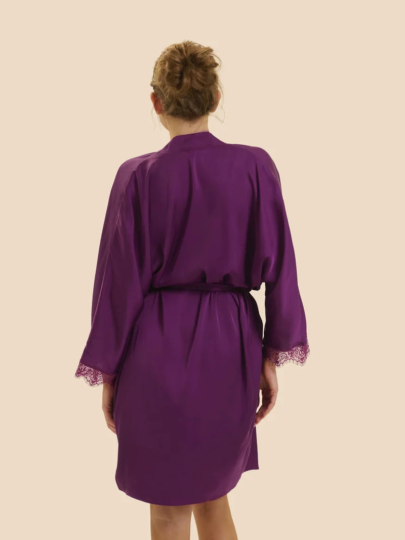 Simone Perele - Satin Secrets Kimono Blackberry
