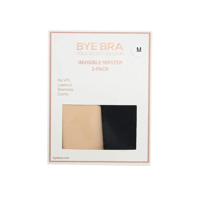 ByeBra - Bum Lifts & Underwear 2- Pack Invisible Hipster Beige & Black