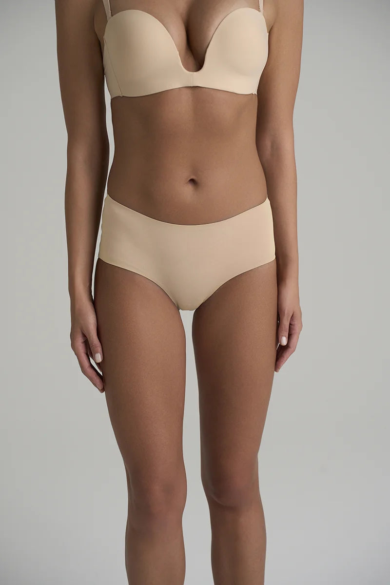 ByeBra - Bum Lifts & Underwear 2-Pack Cotton High Brief Beige & Black