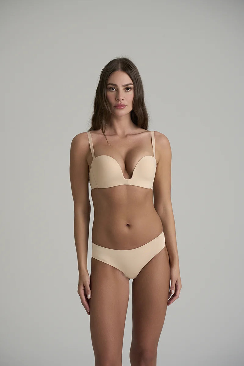 ByeBra - Bum Lifts & Underwear 2-Pack Cotton Thong Beige & Black