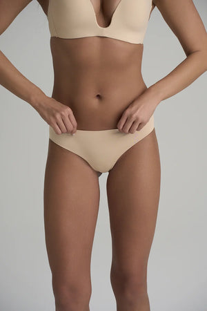 ByeBra - Bum Lifts & Underwear 2-Pack Cotton Thong Beige & Black