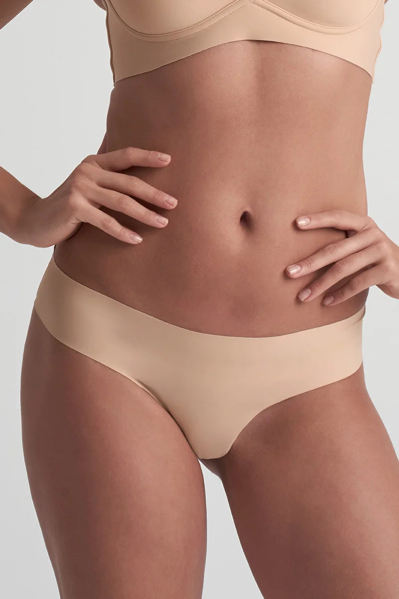 ByeBra - Bum Lifts & Underwear 2- Pack Invisible Thong Beige & Black