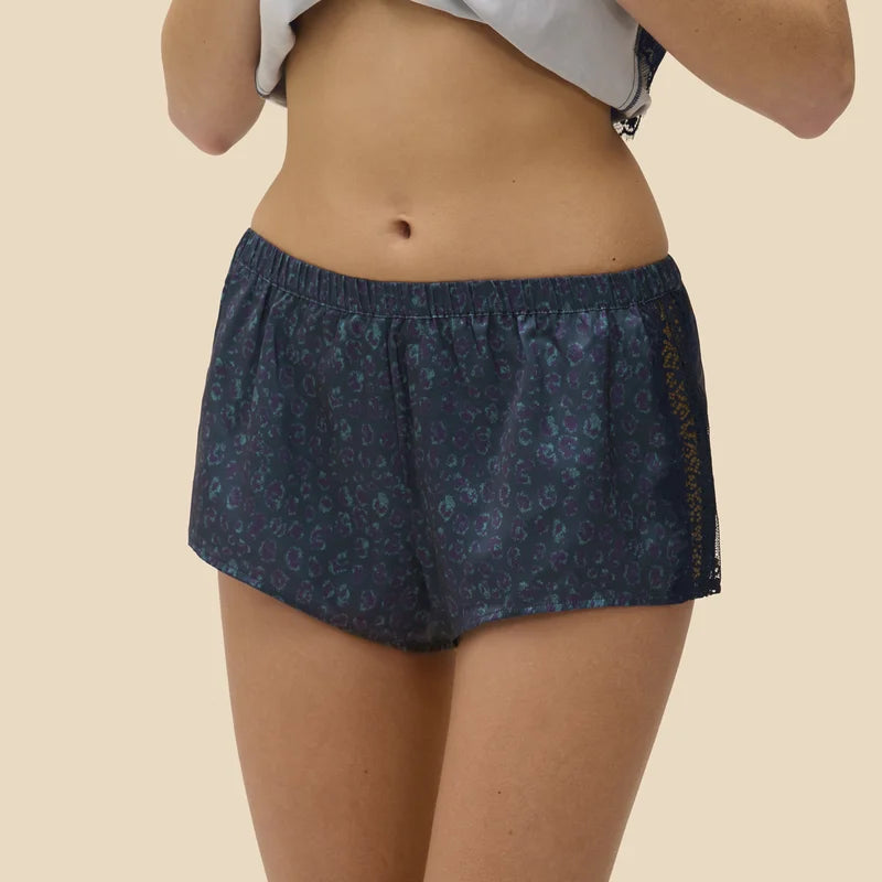 Simone Perele - Satin Secrets Night Short Feline Blue