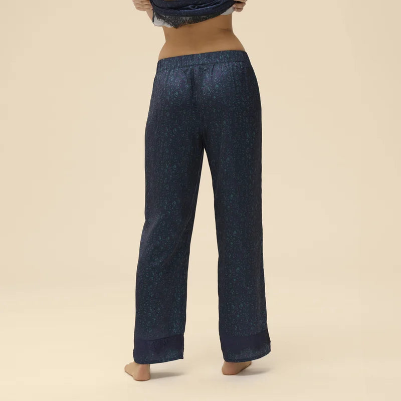 Simone Perele - Satin Secrets Silk Trouser Pant Feline Blue