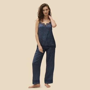 Simone Perele - Satin Secrets Silk Trouser Pant Feline Blue