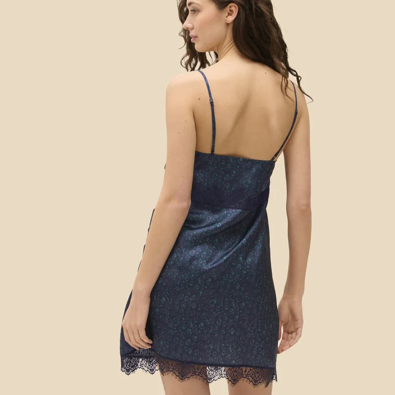 Simone Perele - Satin Secrets Short Nightdress Feline Blue