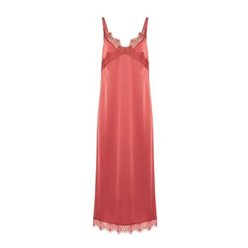 Simone Perele - Satin Secrets Long Nightdress Qwartz Pink