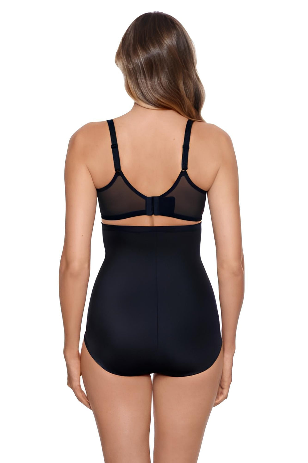 Miraclesuit Shapewear - Lycra Fit Sense Hi Waist Brief Black Shapewear High Brief Miraclesuit Shapewear 