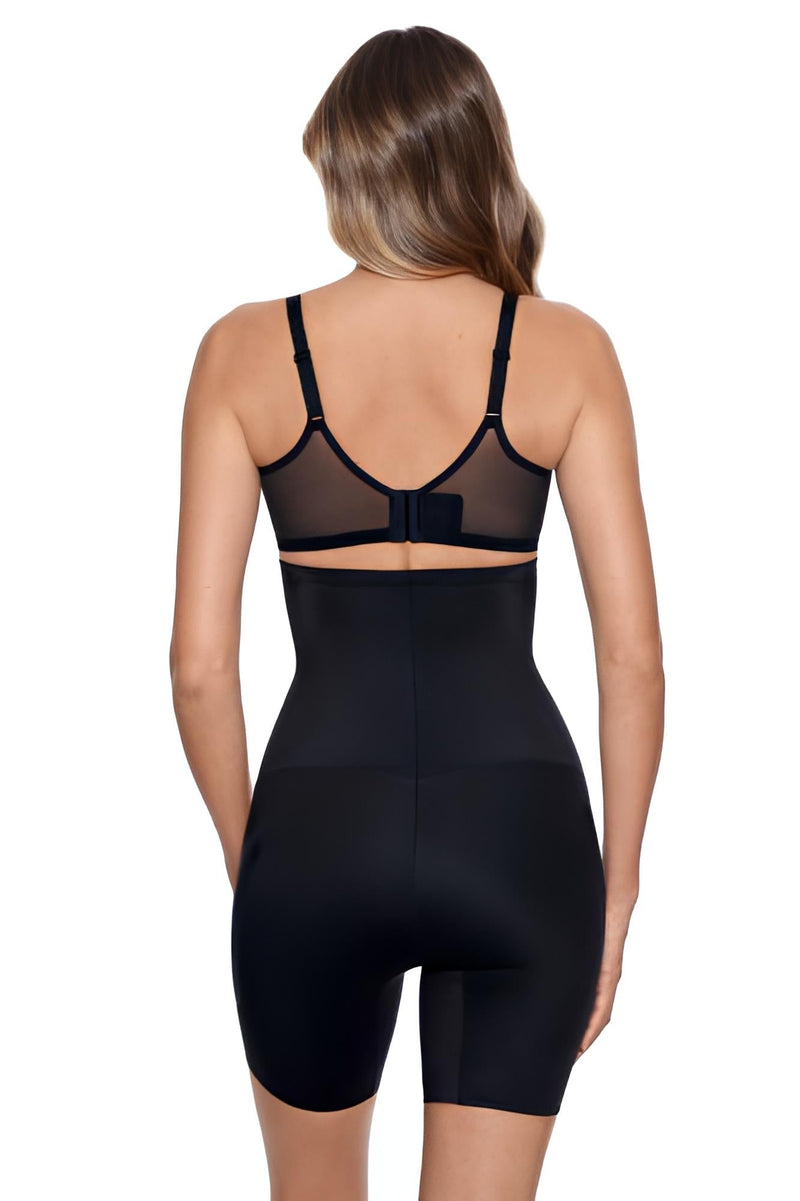 Miraclesuit Shapewear - Modern Miracle Hi Waist Thigh Slimmer Black Shapewear Long Leg Miraclesuit Shapewear 