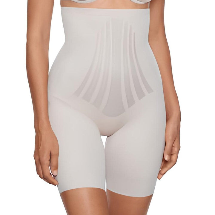 Miraclesuit Shapewear - Modern Miracle Hi Waist Thigh Slimmer Warm Beige Shapewear Long Leg Miraclesuit Shapewear 