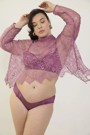Lejaby - Silk N Lace Blouse Rubis Rose