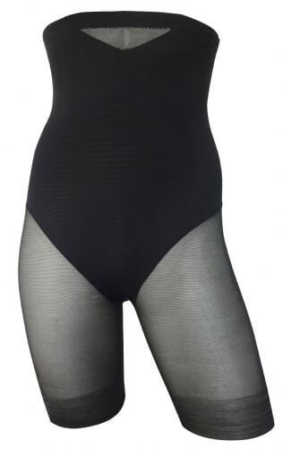 Miraclesuit 塑身衣 - 性感透明高腰大腿修身黑色塑身衣長腿 Miraclesuit 塑身衣