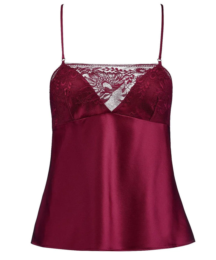 Aubade - Midnight Whisper Tank Top Crimson Red