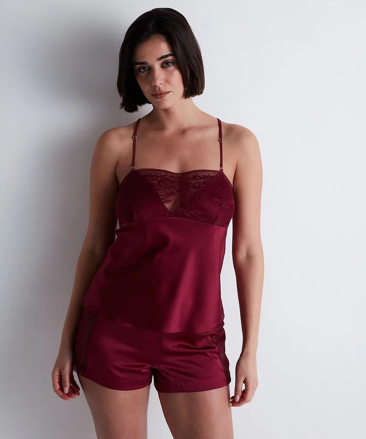 Aubade - Midnight Whisper Tank Top Crimson Red