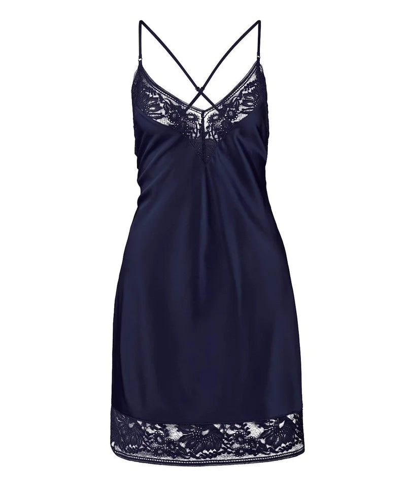 Aubade - Midnight Whisper Long Nightdress Evening Blue