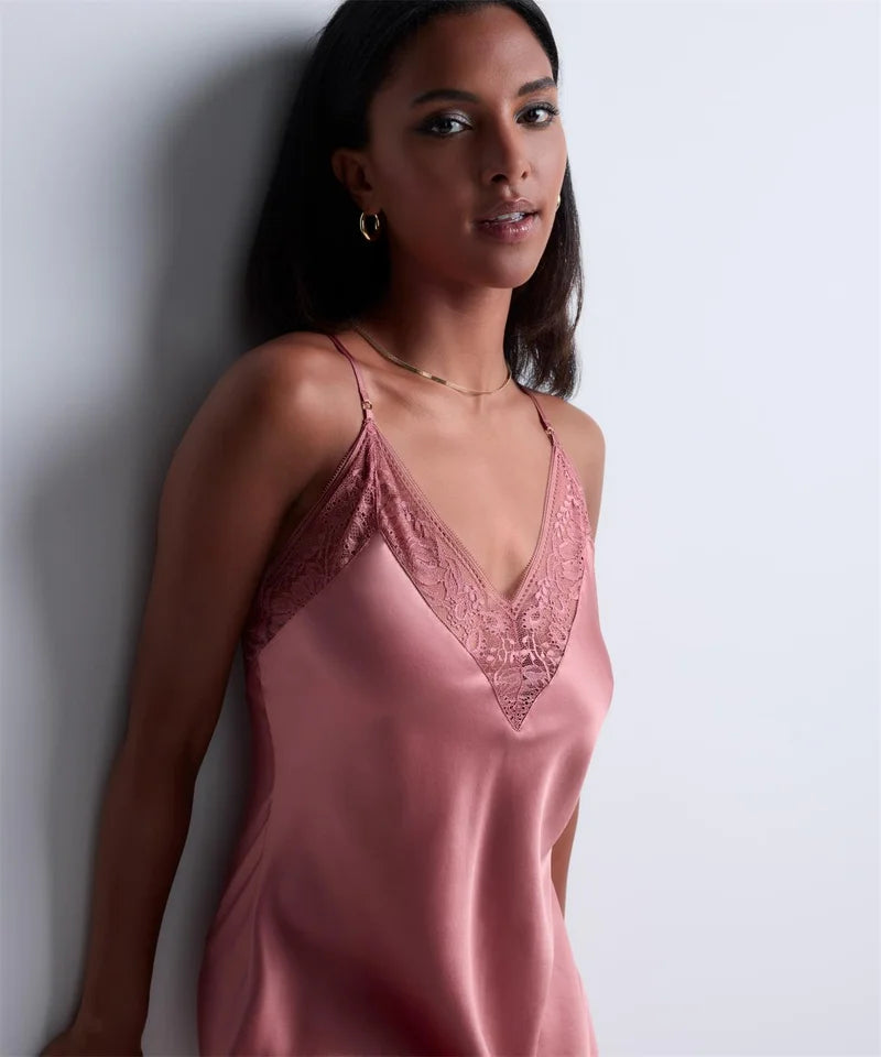 Aubade - Midnight Whisper Long Nightdress Warm Pink