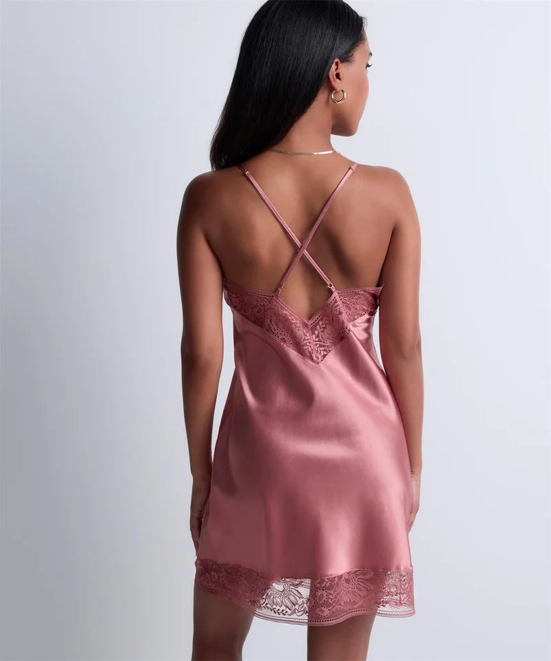 Aubade - Midnight Whisper Long Nightdress Warm Pink