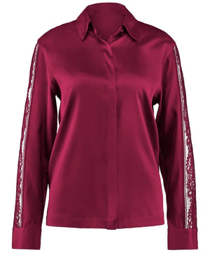 Aubade - Midnight Whisper Blouse Crimson Red