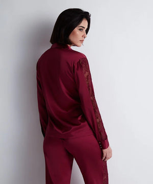 Aubade - Midnight Whisper Blouse Crimson Red