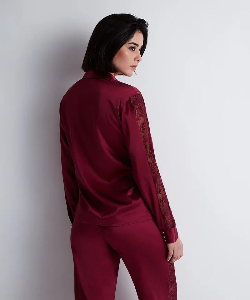 Aubade - Midnight Whisper Blouse Crimson Red
