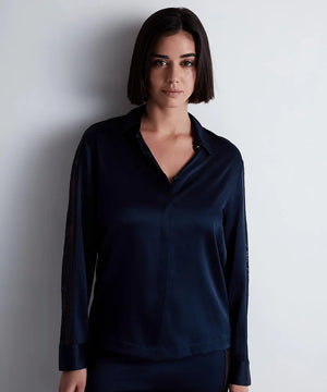 Aubade - Midnight Whisper Blouse Evening Blue