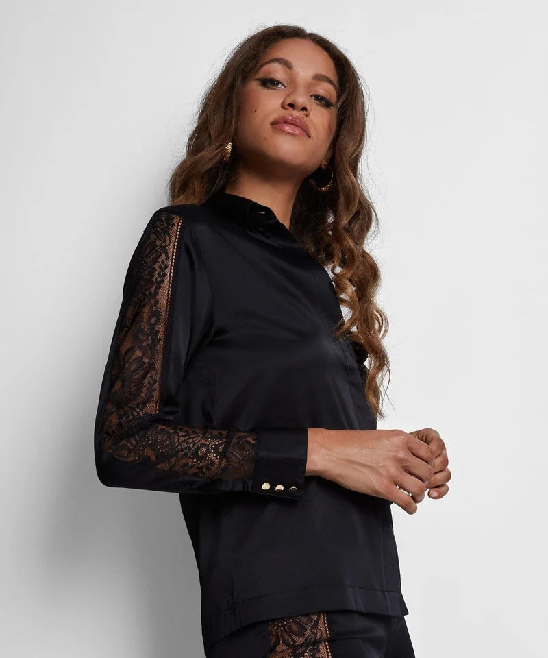 Aubade - Midnight Whisper Blouse Noir