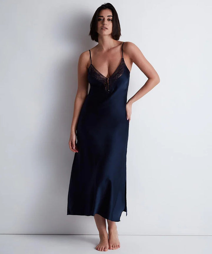 Aubade - Midnight Whisper Long Nightdress Evening Blue
