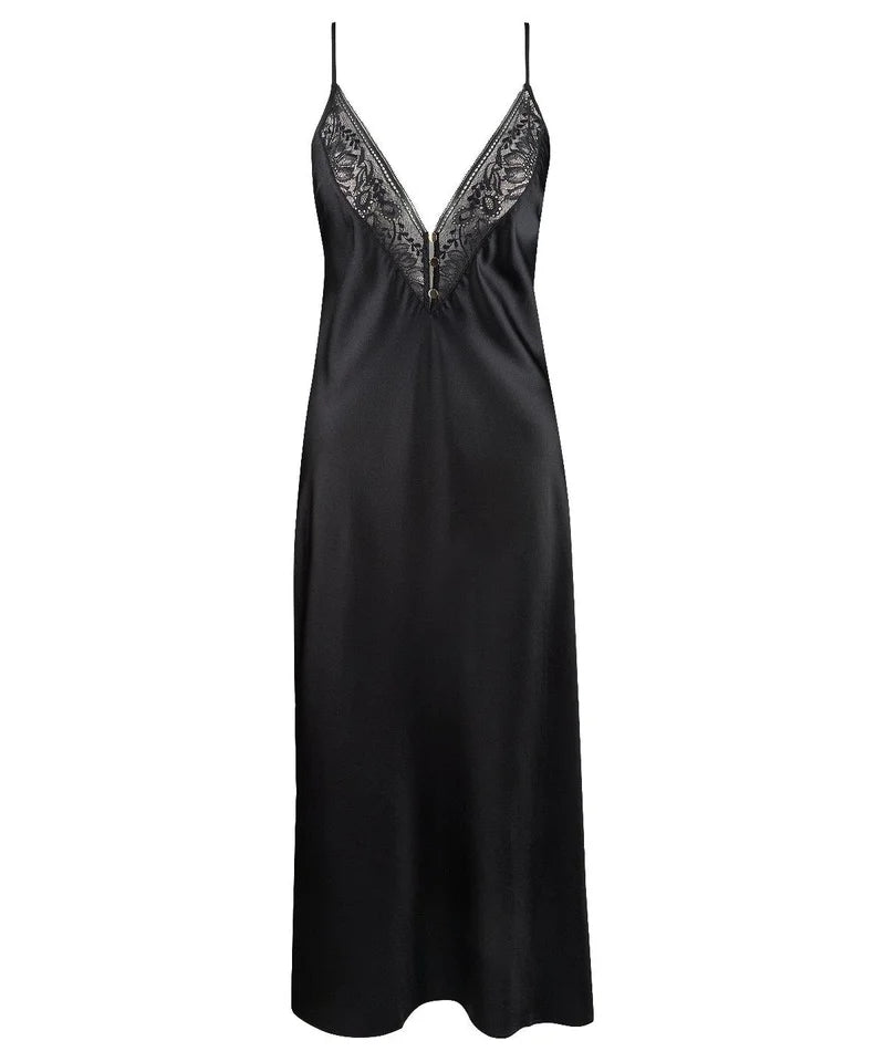 Aubade - Midnight Whisper Long Nightdress Noir