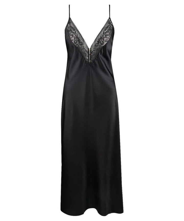 Aubade - Midnight Whisper Long Nightdress Noir