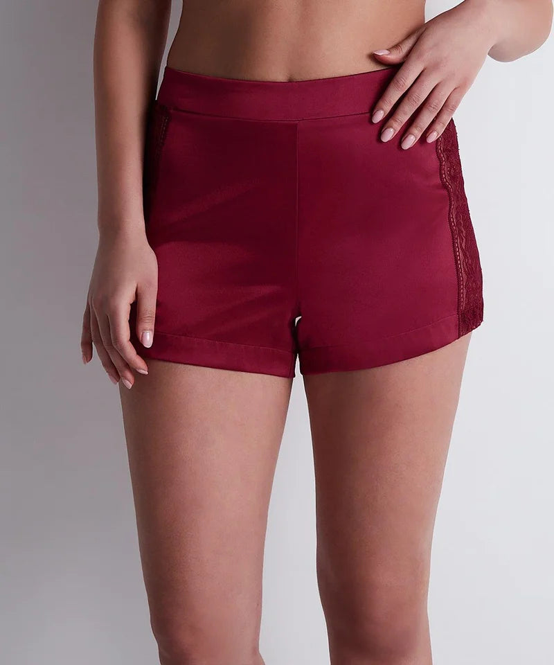 Aubade - Midnight Whisper Shorts Crimson Red