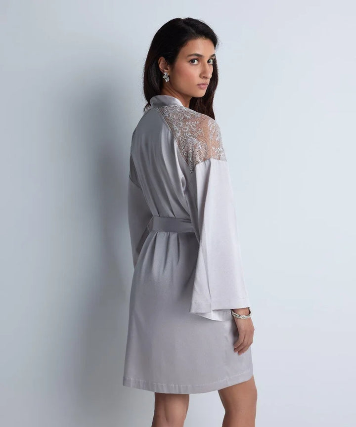 Aubade - Midnight Whisper Kimono Cosmos Silver