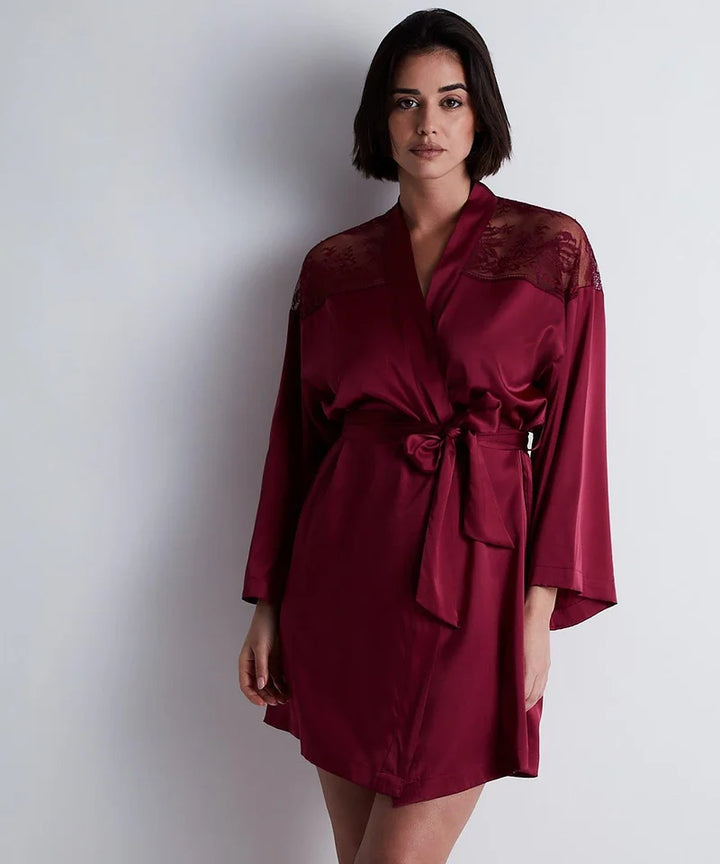 Aubade - Midnight Whisper Kimono Crimson Red