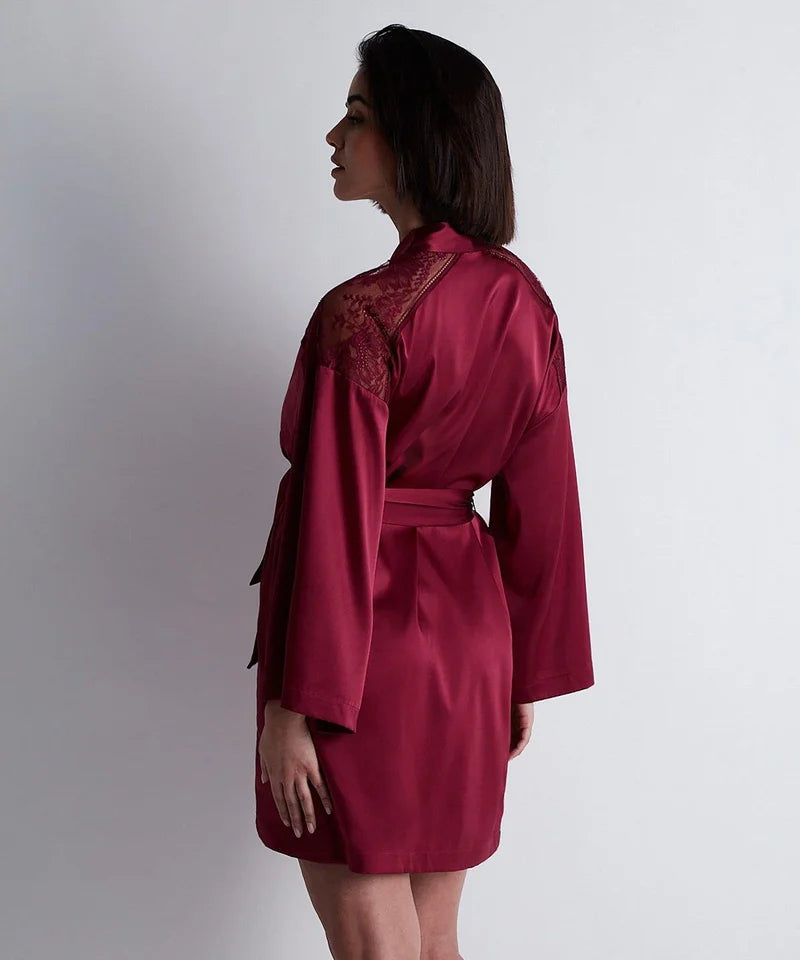 Aubade - Midnight Whisper Kimono Crimson Red