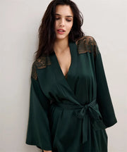 Aubade - Midnight Whisper Kimono Mysterious Green