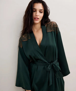 Aubade - Midnight Whisper Kimono Mysterious Green