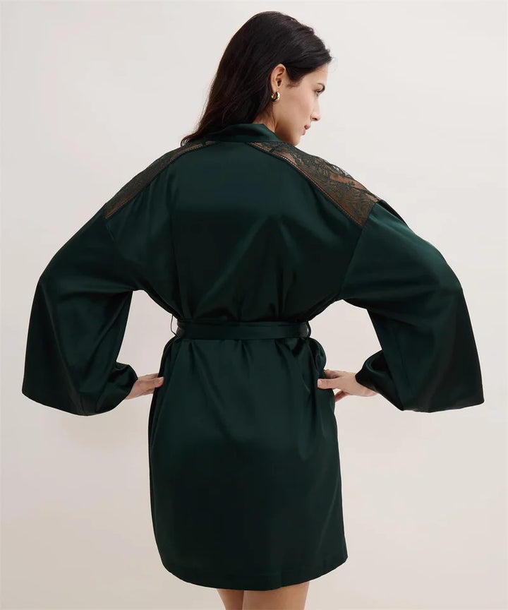 Aubade - Midnight Whisper Kimono Mysterious Green