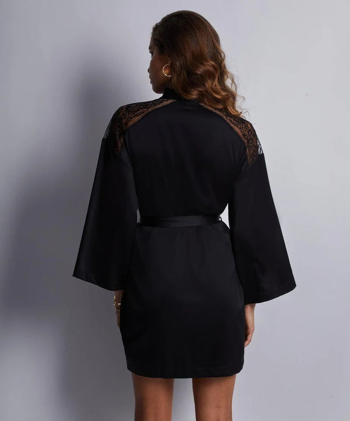 Aubade - Midnight Whisper Kimono Noir