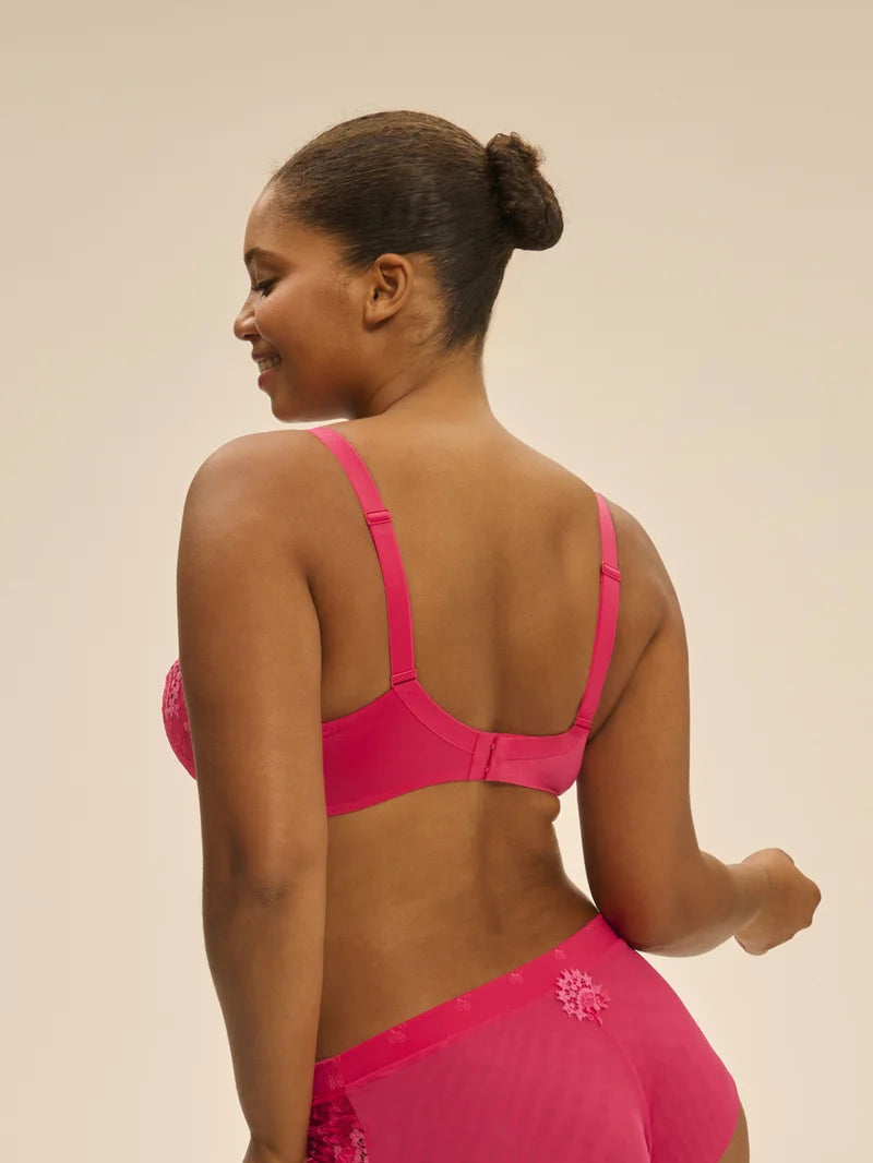 Simone Perele - Wish Sheer Plunge Bra Fabulous Pink