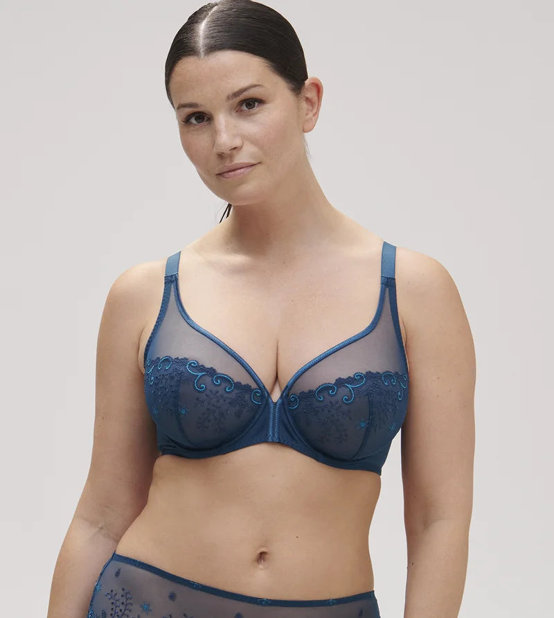 Simone Perele - Delice Sheer Plunge Bra Prestige Blue